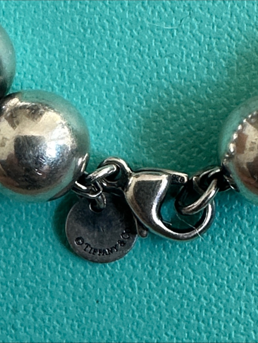Tiffany & Co. Sterling Silver Hardwear 10mm Ball Bead Link Bracelet 7.25" - Picture 3 of 3